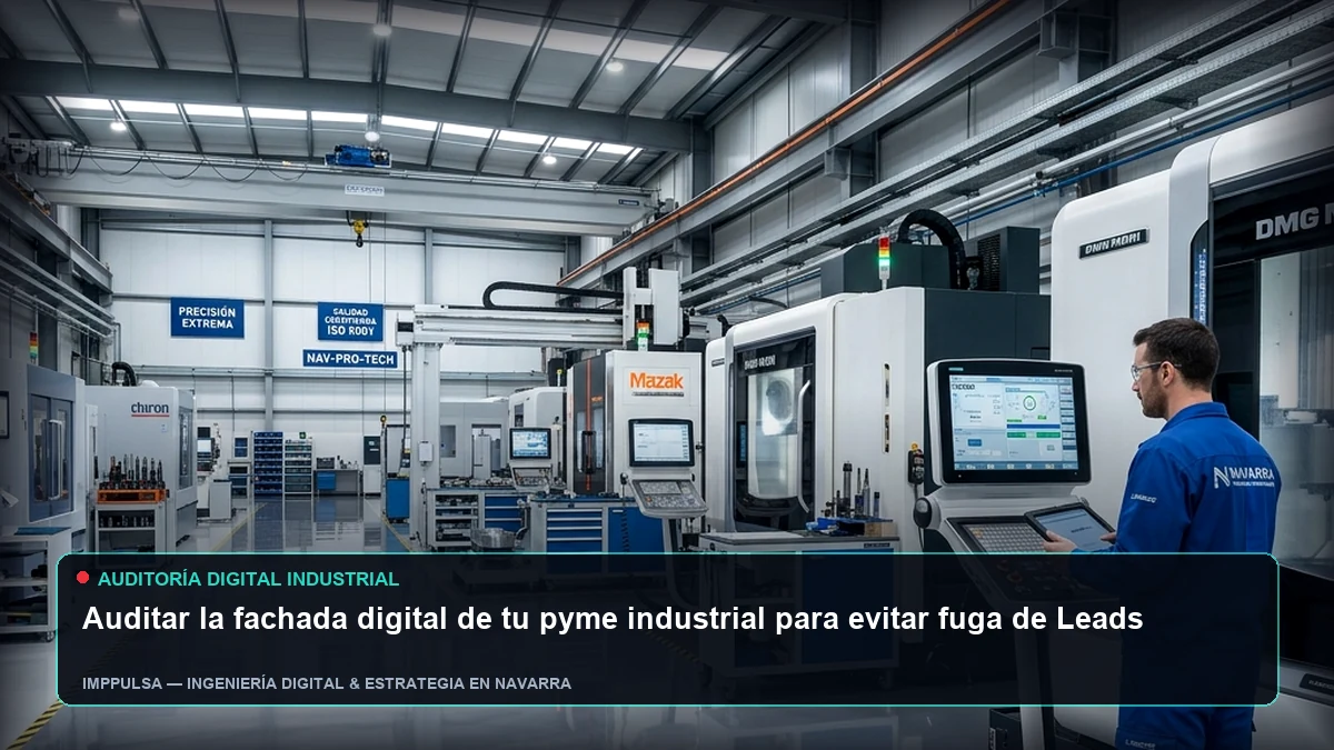 Auditar fachada digital pyme industrial Navarra para evitar fuga de leads