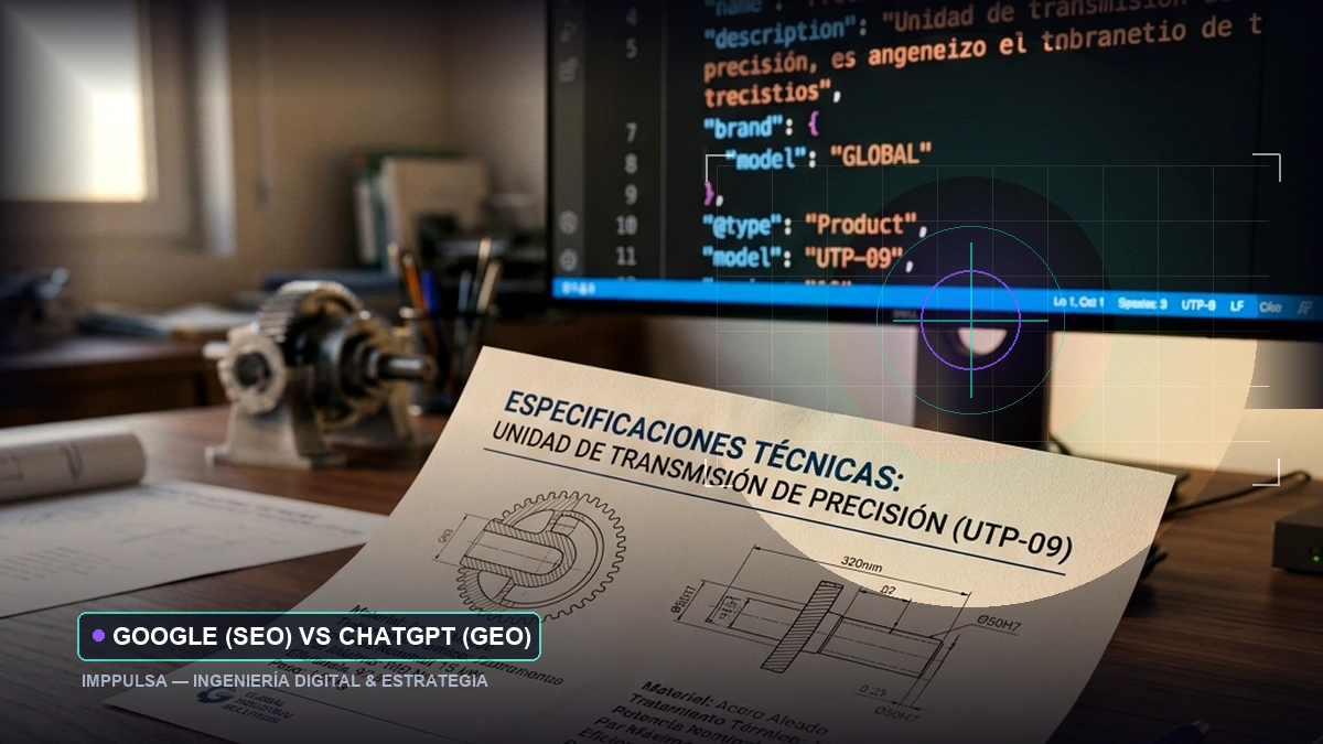 SEO vs GEO diferencia entre buscadores y motores de inteligencia artificial ChatGPT Gemini — Imppulsa Pamplona