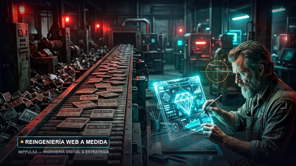 Diseño web a medida qué es reingeniería web frente a plantilla prediseñada — Imppulsa Pamplona