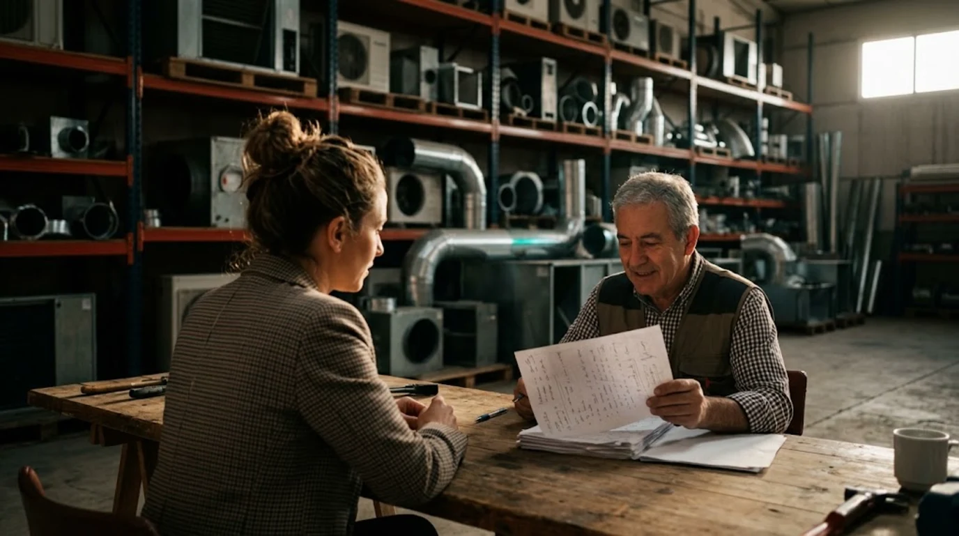 Qué hace realmente una agencia SEO: consultora repasa con el dueño de una empresa de climatización las notas de llamadas reales, con un informe sin abrir