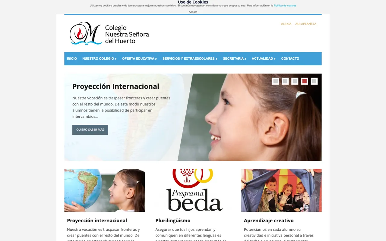 las dos webs del colegio (Primera web)