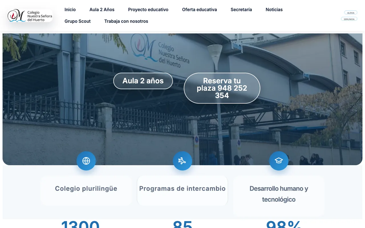 las dos webs del colegio (Segunda web)
