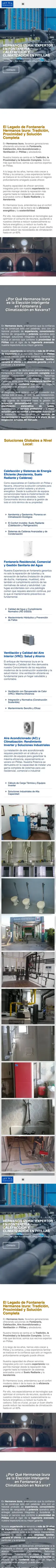 Web de Hermanos Izura en móvil