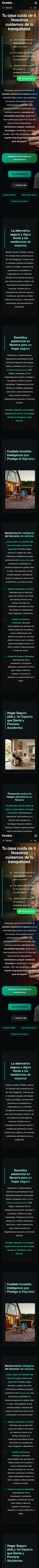 Web de Kinetbia en móvil
