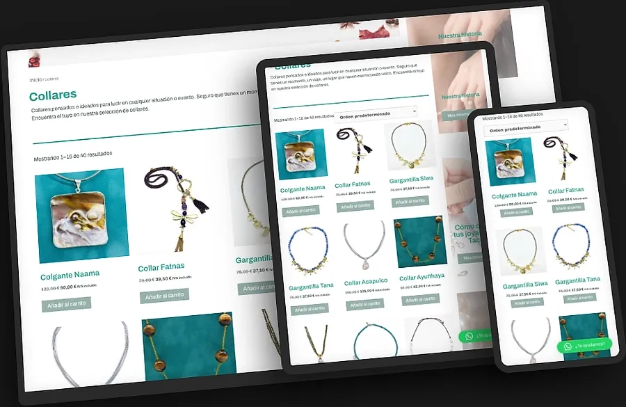 Web de Nina Tachi en varios dispositivos