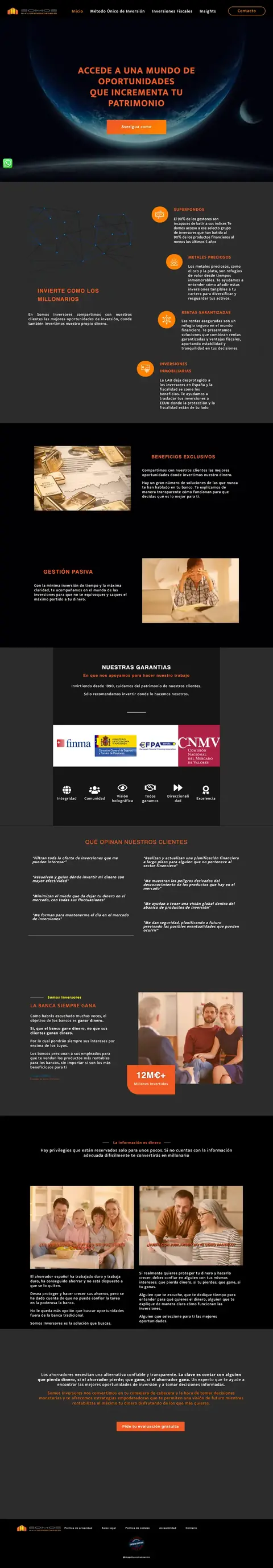 Web de Somos Inversores en ordenador