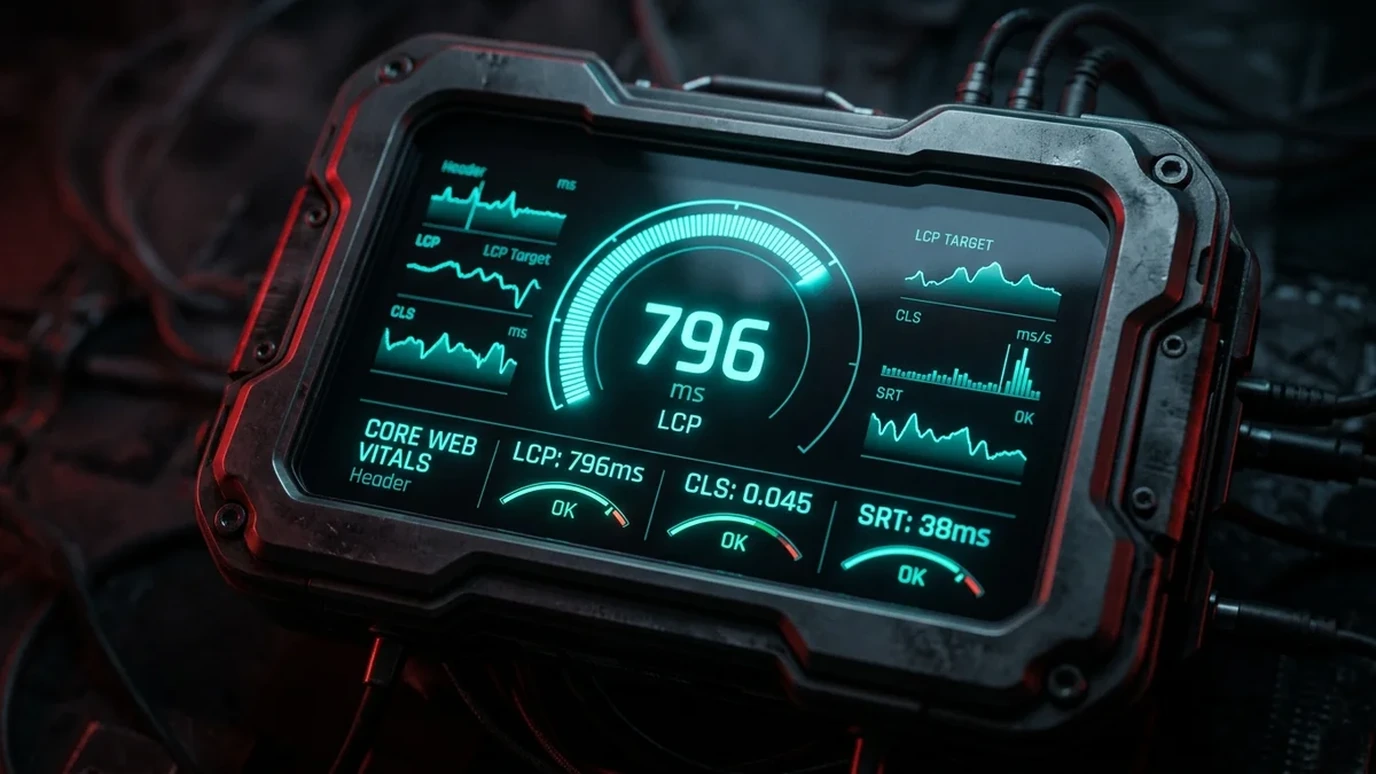 Análisis de tiempos de carga, LCP, CLS y métricas Core Web Vitals en auditoría SEO profesional en Navarra